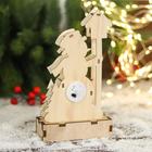 Светильник новогодний «Снеговик в лесу у скворечника» 12×21 см - Фото 2