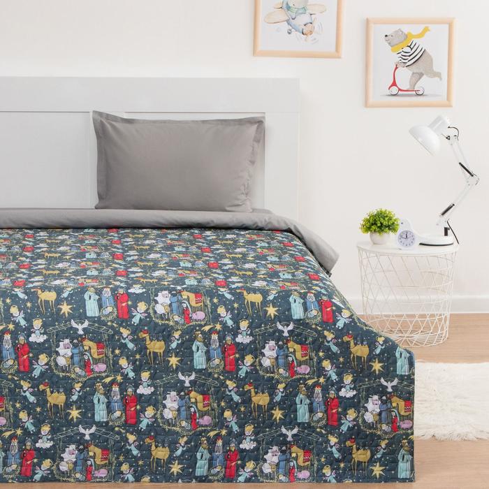Покрывало LoveLife "Рождественский уют", 145х210 ± 5 см, микрофайбер, п/э 100% - Фото 1