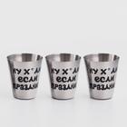 Стопки в чехле «Если праздник»: нержавеющая сталь, набор 3 шт. × 30 мл - Фото 2