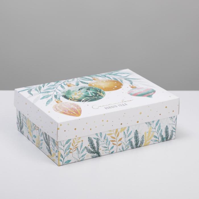 Коробка складная «Новогоднее волшебство»,  21 × 15 × 7 см