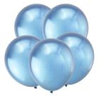 Шар латексный 12" «Зеркальные шары», хром, набор 5 шт., цвет синий - Фото 1
