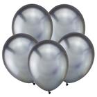Шар латексный 12" «Зеркальные шары», хром, набор 5 шт., тёмное серебро - фото 321640806