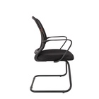 Стул для посетителя Chairman 698 V TW – 01, с подлокотниками, на полозьях, ткань/сетка, цвет чёрный - Фото 4