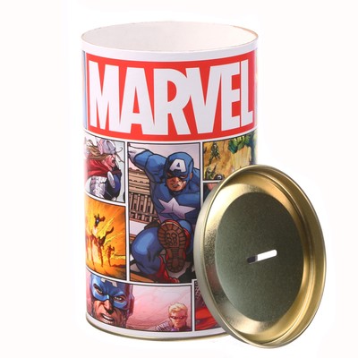 Копилка металлическая, 20.5 см × 12 см × 12 см, XXL MARVEL, Мстители