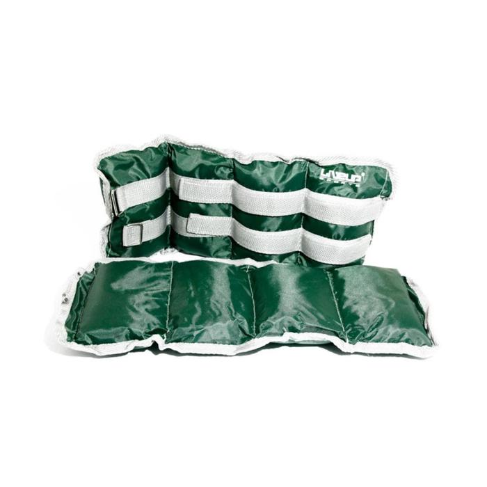 Утяжелитель WRIST/ANKLE WEIGHT, 2х2,0 кг, цвет зелёный - Фото 1