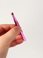 Пинцет для бровей, скошенный, узкий, 9 см, МИКС - Фото 5