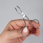 Пинцет в форме ножниц, изогнутый, 8 см - Фото 4