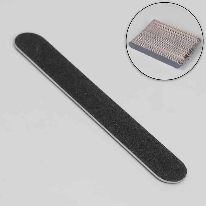 Пилка - наждак «Классика», на деревянной основе, абразивность 200, 10 см, фасовка 50 шт, цвет чёрный