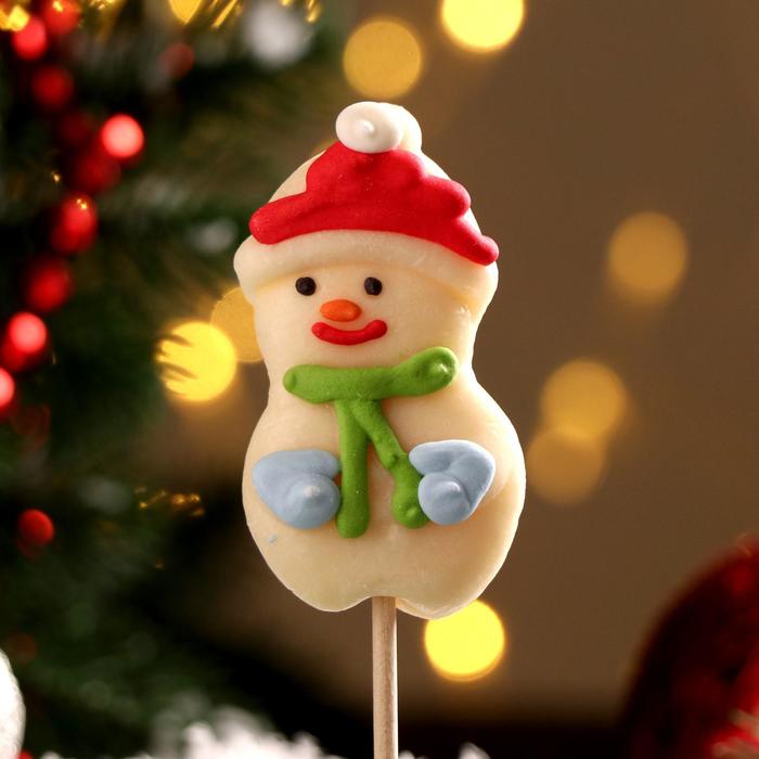 Карамель леденцовая на сахаре «Снеговик 3D », 30 г - Фото 1