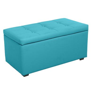 Пуф «Мартин», с ящиком для хранения, 400×800×420 мм, экокожа, цвет бирюзовый