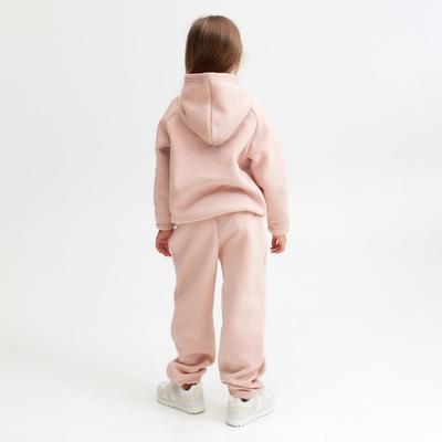 Худи для девочки MINAKU: Basic Line KIDS, цвет пудровый, рост 116 см