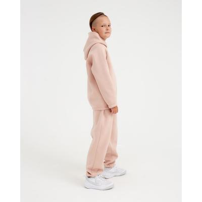 Худи для девочки MINAKU: Basic Line KIDS, цвет пудровый, рост 134 см