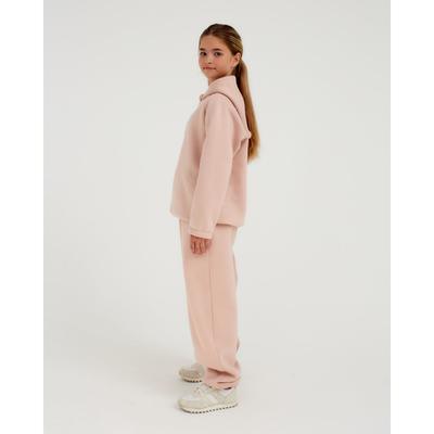 Худи для девочки MINAKU: Basic Line KIDS, цвет пудровый, рост 134 см