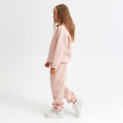 Худи для девочки MINAKU: Basic Line KIDS, цвет пудровый, рост 146 см