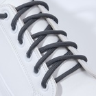 Шнурки для обуви, пара, круглые, d = 5 мм, 90 см, цвет тёмно-серый - фото 9349785