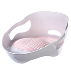 Горка для купания новорожденных Крошка Я, 0-6 мес, р-р 43×30×19 см, белый/розовый - Фото 8