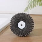 Щётка для мытья посуды Доляна «Кактус», металлическая губка, d=8 см - Фото 4