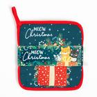 Новогодний набор кухонный Meow Christmas подставка, прихватка - фото 27453036