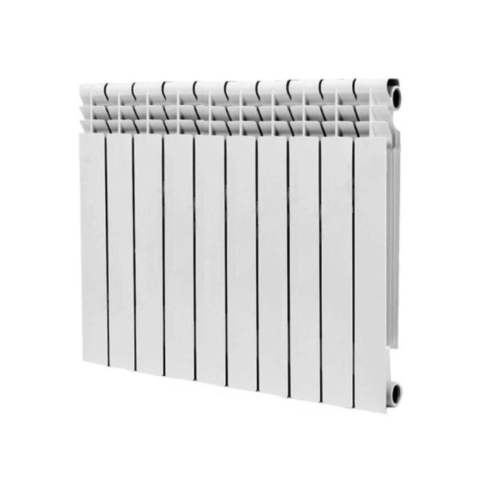 Радиатор алюминиевый Ogint Alpha RAL 9016, 350 х 80 мм, 10 секций, белый - Фото 1