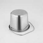 Ведро с крышкой, 5 л, мерная шкала, нержавеющая сталь - Фото 4