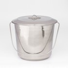 Ведро с крышкой, 12 л, мерная шкала, нержавеющая сталь - Фото 1