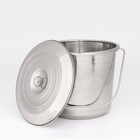 Ведро с крышкой, 12 л, мерная шкала, нержавеющая сталь - Фото 3