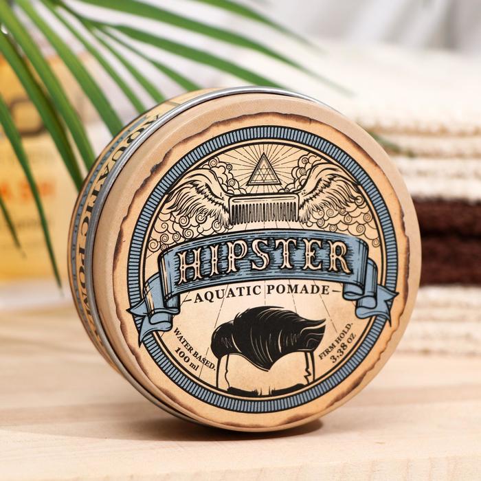 Помада на водной основе для укладки волос Hipster Aquatic pomade, классическая, 100 мл - Фото 1