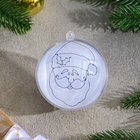 Ёлочное украшение под раскраску «Дед Мороз» размер: 8 см; 2 шт., кисть - Фото 3