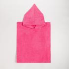Полотенце-пончо Крошка Я «Гномик», цвет розовый, размер 24-32, 100 % хлопок, 320 г/м2 - Фото 3