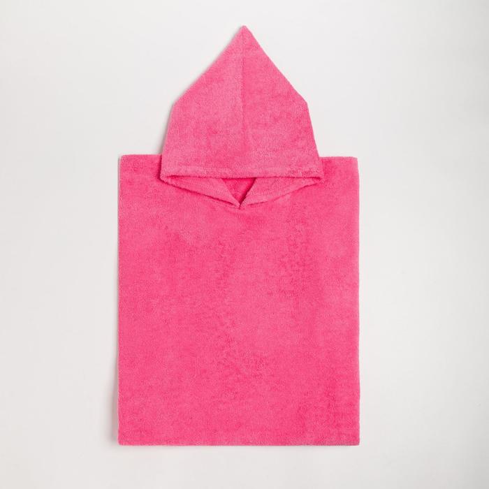 Полотенце-пончо Крошка Я «Гномик», цвет розовый, размер 24-32, 100 % хлопок, 320 г/м2 - фото 1883731676