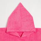 Полотенце-пончо Крошка Я «Гномик», цвет розовый, размер 24-32, 100 % хлопок, 320 г/м2 - Фото 4