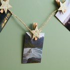 Прищепки декоративные новогодние «Звезды», 12×8 см, набор 6 шт., золотой - Фото 3