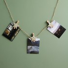 Прищепки декоративные новогодние «Звезды», 12×8 см, набор 6 шт., золотой - Фото 2