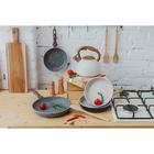 УЦЕНКА Чайник со свистком Magistro Stone, 2,7 л, ручка soft-touch, индукция, цвет бежевый - Фото 4