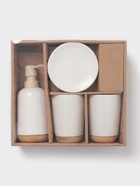 Аксессуары для ванной «Эко», 4 предмета, мыльница, дозатор для мыла, 2 стакана, белые - Фото 8