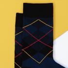 Носки мужские «Английская клетка в синем» р. 41-42 (26 - 28 см) - фото 46785887