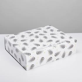 Коробка подарочная новогодняя складная двухсторонняя Winter, 31×24.5×8 см, Новый год