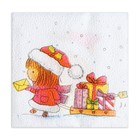 Новогодние салфетки бумажные «Новогодняя почта - письмо», 24×24 см, 50 шт. - Фото 2