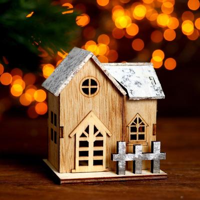 Световой декор настольный «Домики» 9.5 см, МИКС