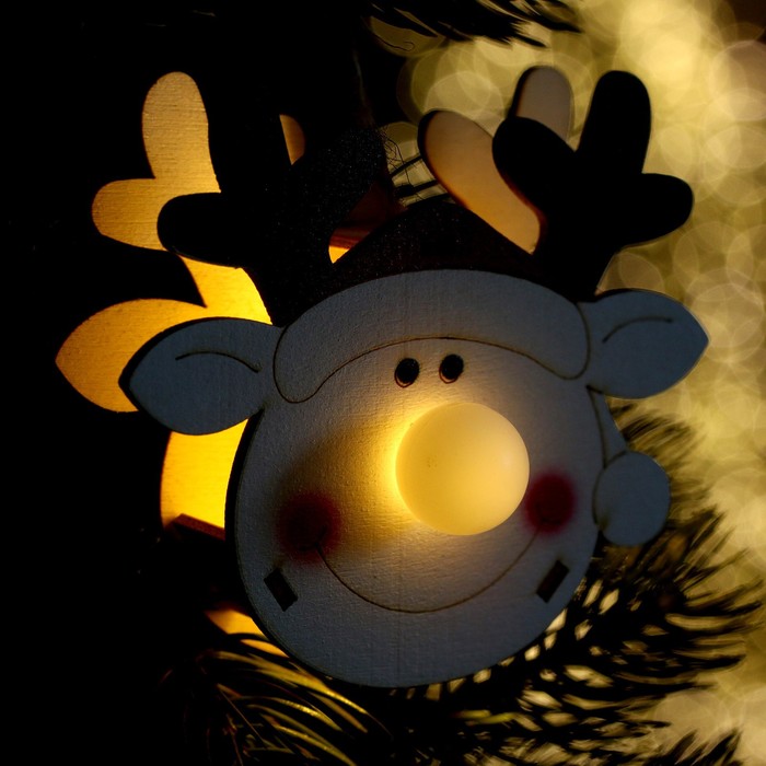 Световой декор с подвеской «Новый год» 9 см, МИКС - фото 1891114530