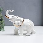 Сувенир керамика "Белоснежный слон" с золотом 17 см - фото 10312504