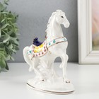 Сувенир керамика "Конь с попоной" стразы 15 см - Фото 3