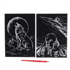 Набор гравюр «Волк и лётчик» с металлическим эффектом «золото», 2 шт., А5 - Фото 2