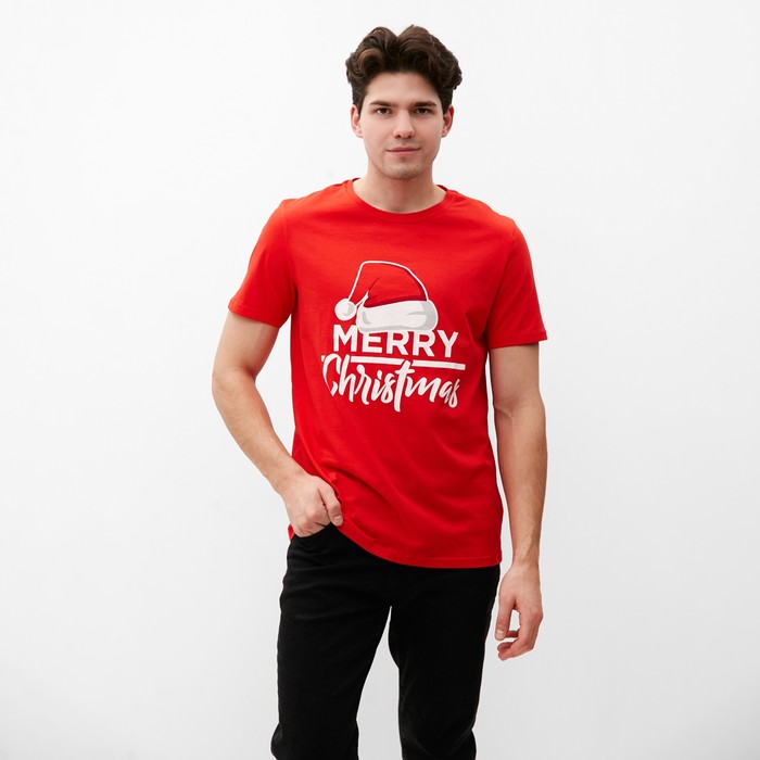 Футболка мужские KAFTAN Merry Christmas размер 56