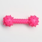 Игрушка жевательная "Грозная гантель", 15 х 5 см, розовая - фото 7404692