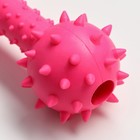 Игрушка жевательная "Грозная гантель", 15 х 5 см, розовая - фото 7404693