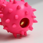 Жевательная игрушка для собак «Грозная гантель», 15×5 см, розовая - Фото 6