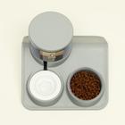 Комплекс для кормления с автопоилкой и съёмной миской, бело-серый - Фото 5