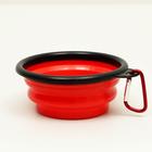 Миска силиконовая, складная, 250 мл, 11 см, красная - Фото 4