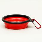 Миска силиконовая, складная, 250 мл, 11 см, красная - Фото 5